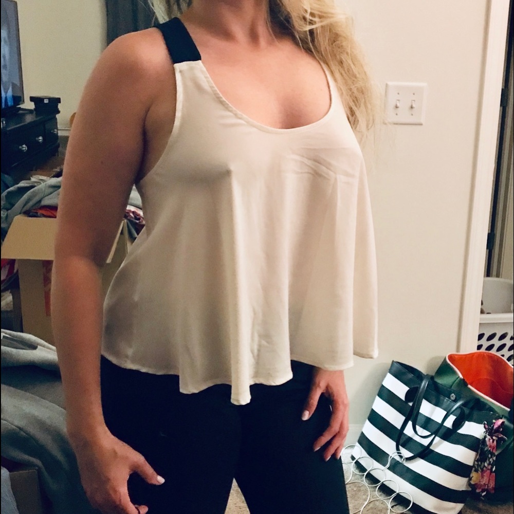 Mimi Chica Navy Bow Tie Tank Top Size Medium - Picture 6 of 6